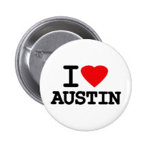 I Love Heart Austin Texas Pin