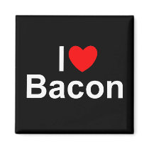 I Love (Heart) Bacon Refrigerator Magnets