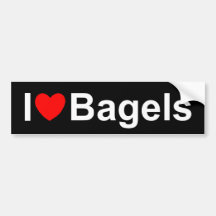 I Love (Heart) Bagels Bumper Sticker