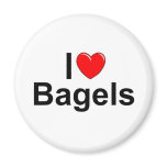 I Love (Heart) Bagels Magnet
