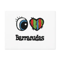 I Love (Heart) Barracudas Post Cards