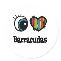 I Love (Heart) Barracudas Sticker