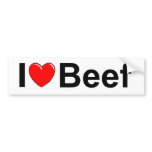 I Love (Heart) Beef Bumper Stickers