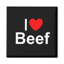 I Love (Heart) Beef Magnet