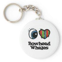 I Love (Heart) Bowhead whales Key Chain