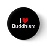 I Love (Heart) Buddhism buttons