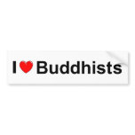 I Love (Heart) Buddhists bumper stickers