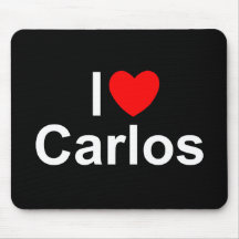 I Love (Heart) Carlos Mousepads