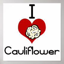 I love-heart cauliflower poster