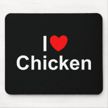 I Love (Heart) Chicken Mousepad