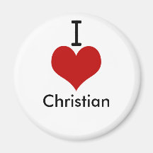 I Love (heart) Christian Magnets
