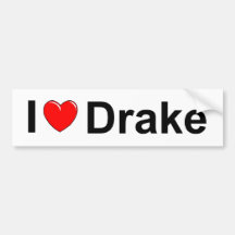 I Love (Heart) Drake Bumper Sticker