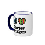 I Love (Heart) Garter snakes mugs