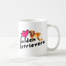 I love (heart) Golden Retrievers Mug
