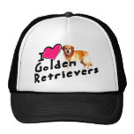 I love (heart) Golden Retrievers Trucker Hat