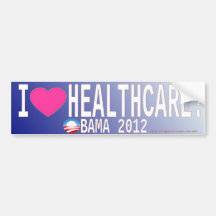 I Love (Heart) Healthcare! Bumper Sticker