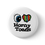 I Love (Heart) Horny toads buttons