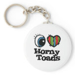 I Love (Heart) Horny toads keychains