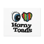 I Love (Heart) Horny toads postcards