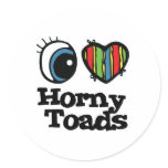 I Love (Heart) Horny toads stickers