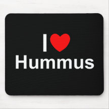 I Love (Heart) Hummus Mousepads