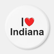 I Love (Heart) Indiana Fridge Magnets