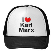 I Love (Heart) Karl Marx Mesh Hats