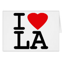 I Love Heart LA Greeting Cards