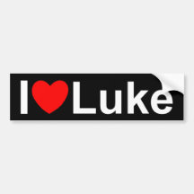 I Love (Heart) Luke Bumper Stickers