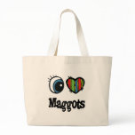 I Love (Heart) Maggots bags