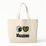 I Love (Heart) Mantises bags