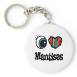 I Love (Heart) Mantises keychains