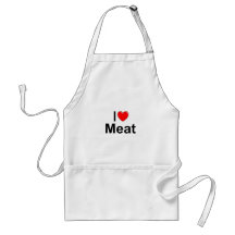 I Love (Heart) Meat Aprons