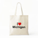 I Love (Heart) Michigan Tote Bag
