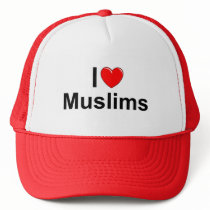 I Love (Heart) Muslims Mesh Hat