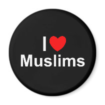 I Love (Heart) Muslims Magnets