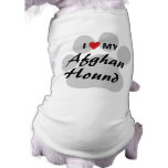 I Love (Heart) My Afghan Hound pet clothing