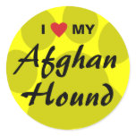 I Love (Heart) My Afghan Hound Sticker