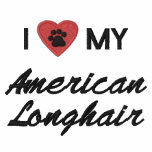 I Love (Heart) My American Longhair Pawprint Polo Shirt