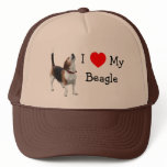 I Love Heart My Beagle Cute Dog Lover Hat