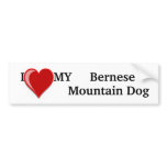 I Love (Heart) My Bernese Mountain Dog Bumper Sticker