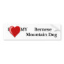 I Love (Heart) My Bernese Mountain Dog Bumper Sticker