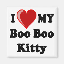 I Love (Heart) My Boo Boo Kitty Cat Magnets