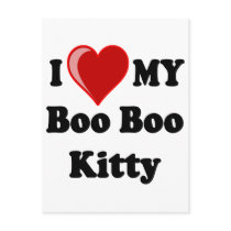 I Love (Heart) My Boo Boo Kitty Cat Postcards