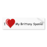 I Love (Heart) My Brittany Spaniel Dog bumper stickers