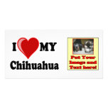 I Love (Heart) My Chihuahua Dog photo cards