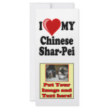 I Love (Heart) My Chinese Shar-Pei Dog rack cards
