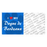 I Love (Heart) My Dogue de Bordeaux Photo Card