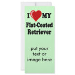I Love (Heart) My Flat-Coated Retriever Dog rack cards