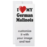 I Love (Heart) My German Malinois Dog Card rack cards